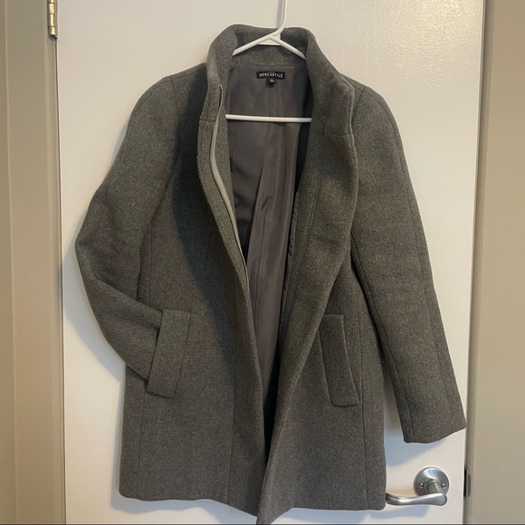 J.Crew city Coat Mercantile Grey jacket peacoat - Picture 5 of 9